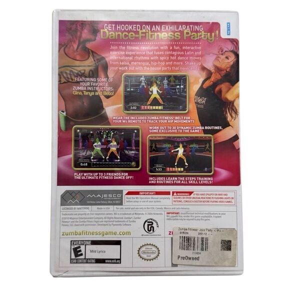 Zumba Fitness Join The Party Nintendo Wii Video Game - Picture 2 of 4